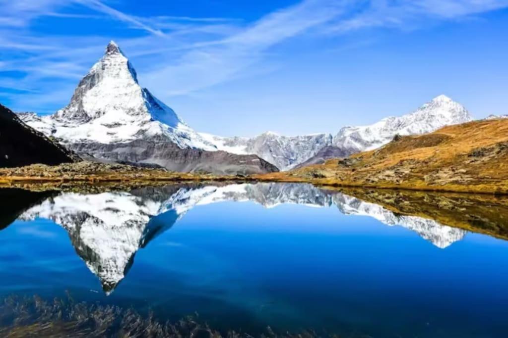 Panorama Apartment For 4 Near Zermatt Täsch Exteriör bild